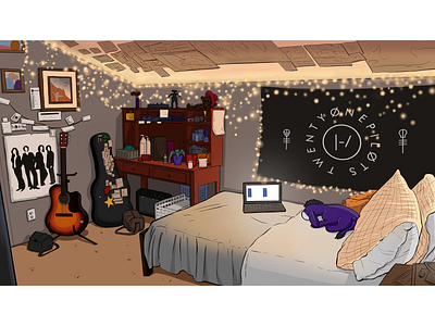 The room of a fan animation art background cartoon cartooncharacter character characterdesign design drawing illustration rock room