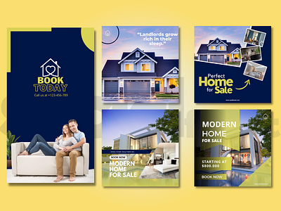 Real Estate Post Template ads branding design estate graphic design illustration logo media post real real estate real estate social media social social media