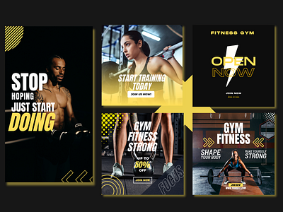 Fitness Social Media Post Template ads branding design fitness graphic design gym health illustration logo media media post post social social media