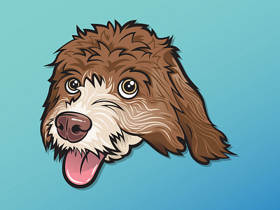 Moose dog havanese illustration vector