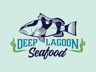 Deep Lagoon Seafood Logo logo restaurant seafood