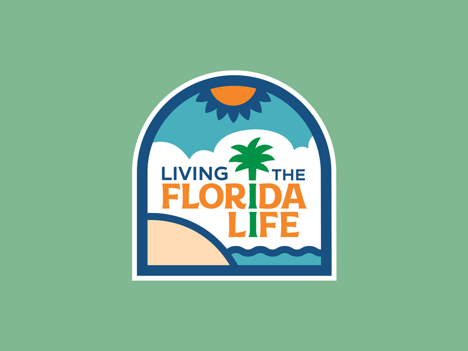 Living the Florida Life Logo by Logan Westley on Dribbble