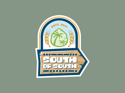 South of South Logo Design beer branding logo vector