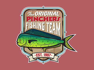 Pinchers "Fishing Team" T-shirt Design branding illustration merchandise restaurant seafood t shirt t shirt design vector