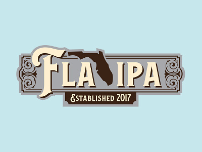 FLA IPA Logo Design beer branding florida ipa logo