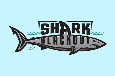 Gulf Coast High School Shark Blackout T-shirt Graphic branding florida high school illustration shark t shirt vector