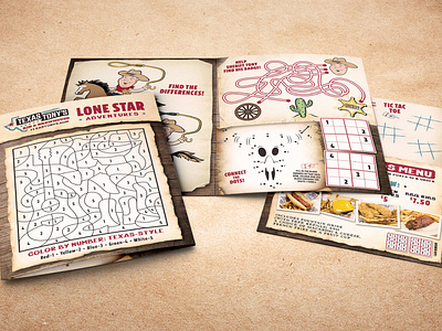 Texas Tony's Rib & Brewhouse Kids Menu Design