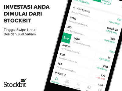 Stockbit App Store Banner advertise app banner stocks ui ux website