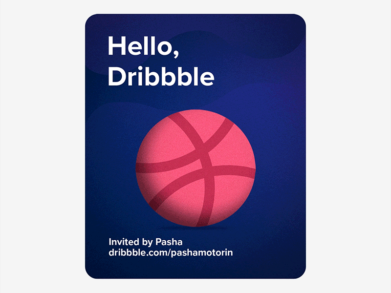 Hello, Dribbble animation ball bounce card debut dribbble first shot logo motion ui ux uxgif