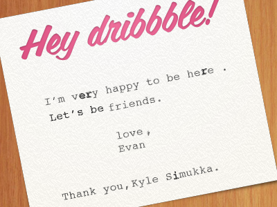 Hey Dribbble card debut thank you