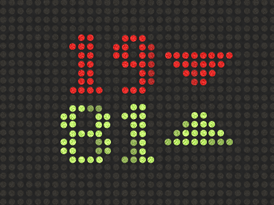 1981 typography year ticker led