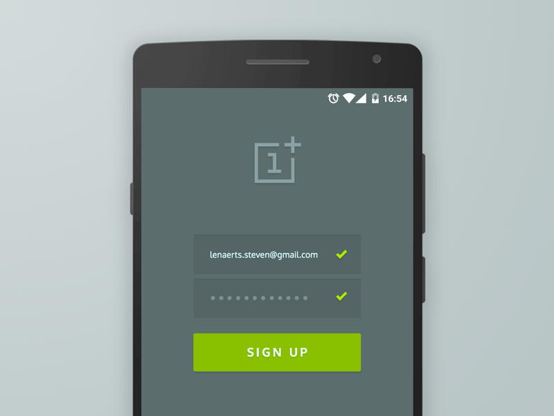 Daily UI :: 001 - Sign Up 001 android anim daily dailyui gif oneplus signup ui ux