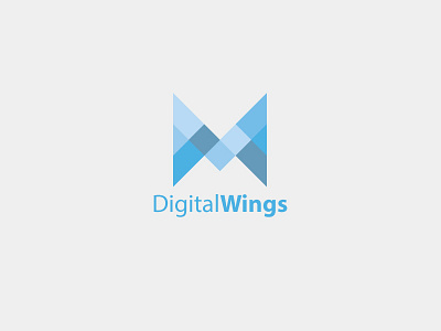 Digital Wings Logo Template bird branding design digital graphic logo template vector vintage wings