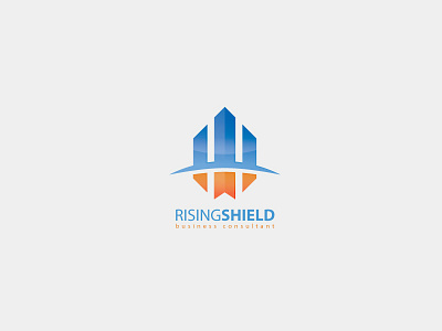 Rising Shield Logo Template branding building business consultant logo rise rising shield template vector