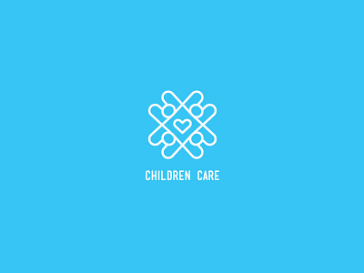 Children Care Logo Template care children humanity kids logo love template vector