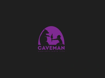 Caveman Logo Template bear branding cave caveman fire logo man template torch vector