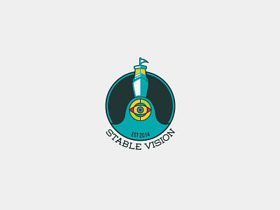 Stable Vision Logo Template branding eye logo sea ship stable template tide vision wave