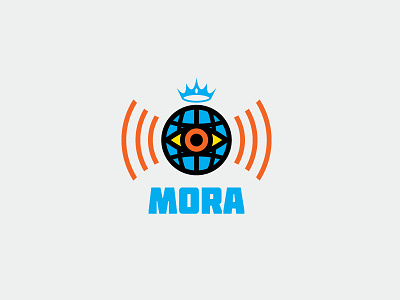 Mora Logo Template aim broadcast crown eye logo mora radio template wave world