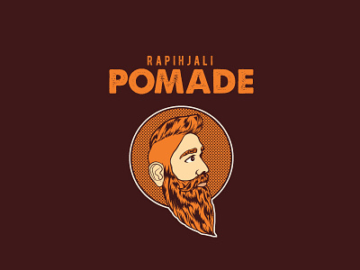 Rapih Jali Logo Template branding hair dressing hipster illustration label logo package pomade template vector