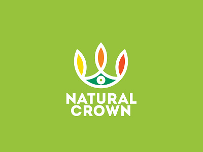 Natural Crown Logo Template branding connection crown graphic leaf link logo natural template vector