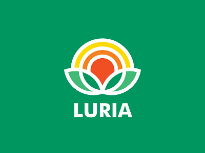 Luria Logo Template branding connection flower leaf link logo luria rainbow sun template