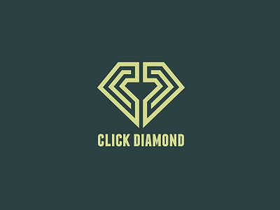 Click Diamond Logo Template branding click connection design diamond graphic jewelry modern vector vintage