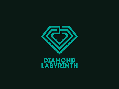 Diamond Labyrinth Logo Template branding connection design diamond graphic jewelry labyrinth modern vector vintage