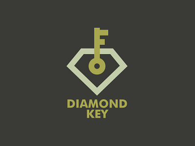 Diamond Key Logo Template branding connection design diamond graphic jewelry key modern vector vintage