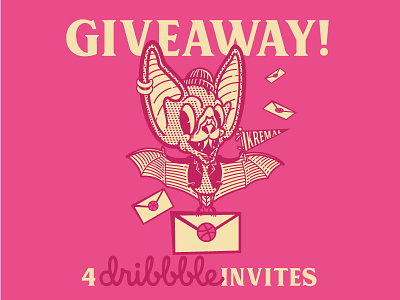 KreMal Dribbble Invites custom logo dribbble invites giveaway invitation invite invites logo logo for sale logo template