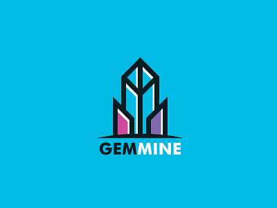 Gem Mine Logo Template branding company design gem graphic jewelry mine modern stone vector vintage