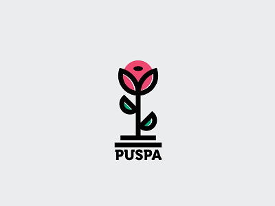 Puspa Logo Template branding company design flower graphic modern puspa tulip vector vintage