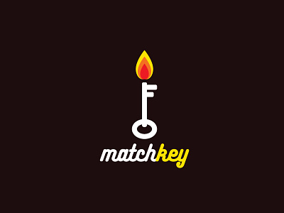 Match Key Logo Template branding design fire graphic key lighter match match stick vector