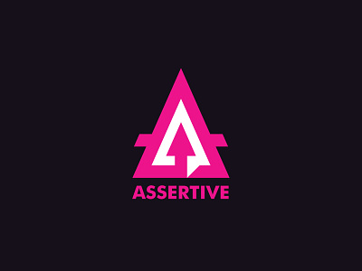 Assertive Logo Template a arrow assertive branding design graphic letter triangle up vector