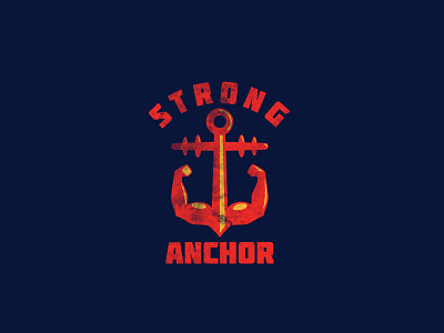 Strong Anchor Logo Template anchor arms branding design graphic gym hands strong vector