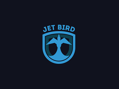 Jet Bird Logo Template bird branding company design graphic jet modern shield vector vintage