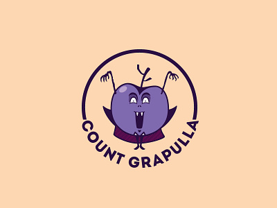 Count Grapulla Logo Template branding count design draculla grape graphic grapulla mascot vampire vector