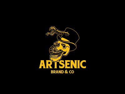 Artsenic Logo Template artsenic badge bar branding cafe company design graphic modern restaurant shop skeleton skull snake tattoo top hat vector vintage viper