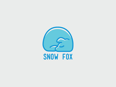 Snow Fox Logo Template bar branding cafe company cute design dog fox graphic hibernate modern pet restaurant retro shop sleep snow vector vintage wolf