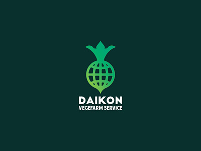 Daikon Logo Template bar branding cafe company daikon design farm farming globe graphic modern radish restaurant retro service shop turnip vector vegetable vintage
