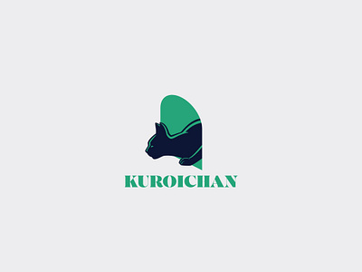 Kuroichan Logo Template black branding business cafe cat community company corporate design graphic head hole kuroi kuroichan modern organization pet silhouette vector vintage