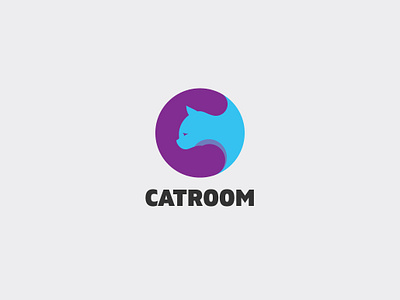 Catroom Logo Template branding business cafe cat catroom club community company corporate design graphic head modern organization pet room shop silhouette vector vintage