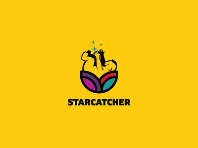 Starcatcher Logo Template baby branding business care catcher community company corporate cradle design graphic leaf modern organization petals rocking starcatcher stars vector vintage