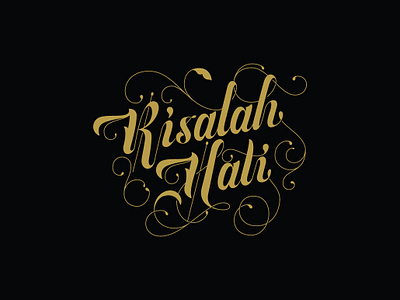 Risalah Hati Logotype branding decorative lettering illustration lettering logo logotype typography vector