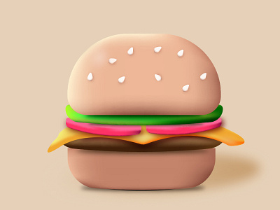 Burger 3d graphic design