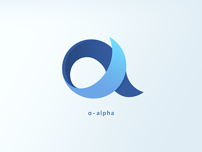 Alpha a design logo α