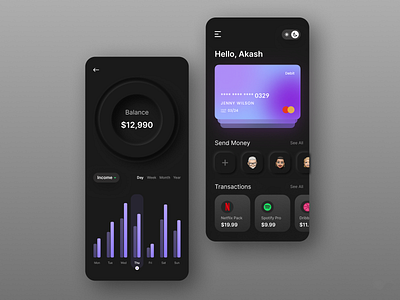 AI Financial Assistant App app design finance ui