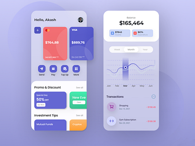 Transactions, Finance Management App app design finance transactions ui