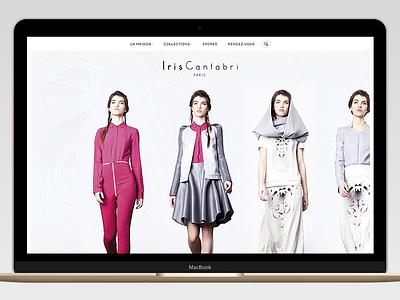 Iris Cantabri fashion homepage web design