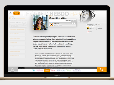 Le Grand Hebdo article design in the browser prototype web design