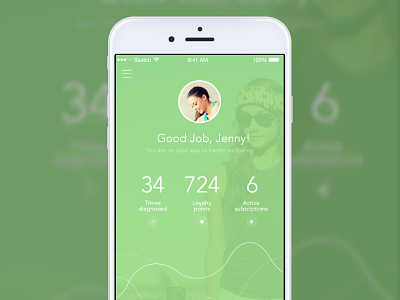 Profile AI ai fit flat graph health ios iphone profile stats tracker